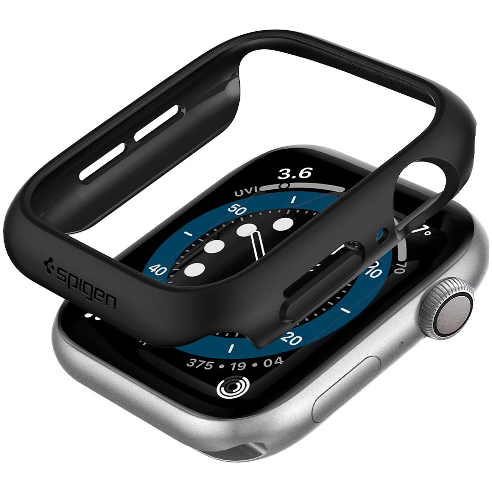 Oryginalne etui od marki Spigen z serii Thin Fit dla Apple Watch 44 mm Series 5/4