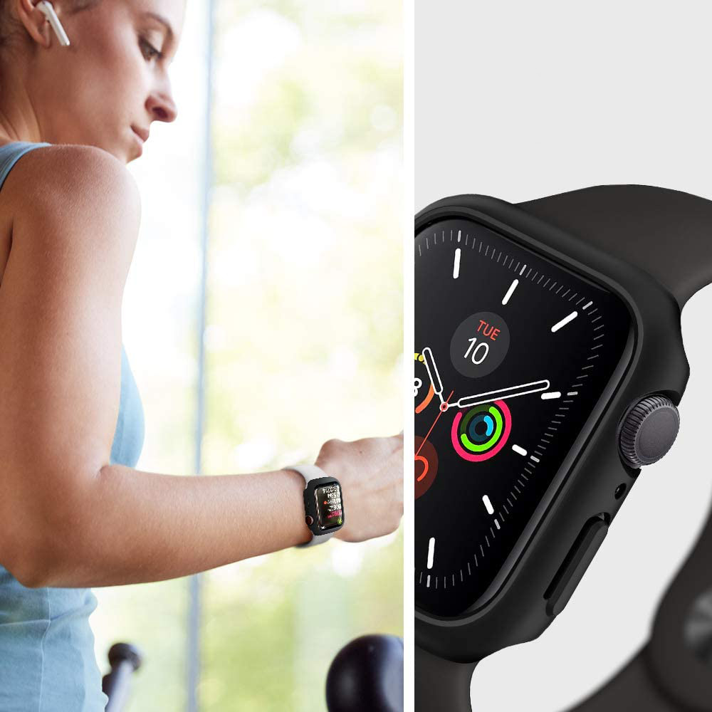 Oryginalne etui od marki Spigen z serii Thin Fit dla Apple Watch 44 mm Series 5/4