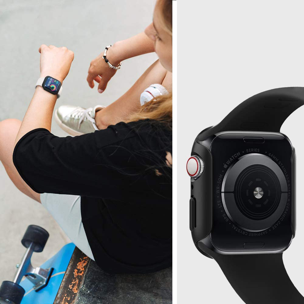 Oryginalne etui od marki Spigen z serii Thin Fit dla Apple Watch 44 mm Series 5/4